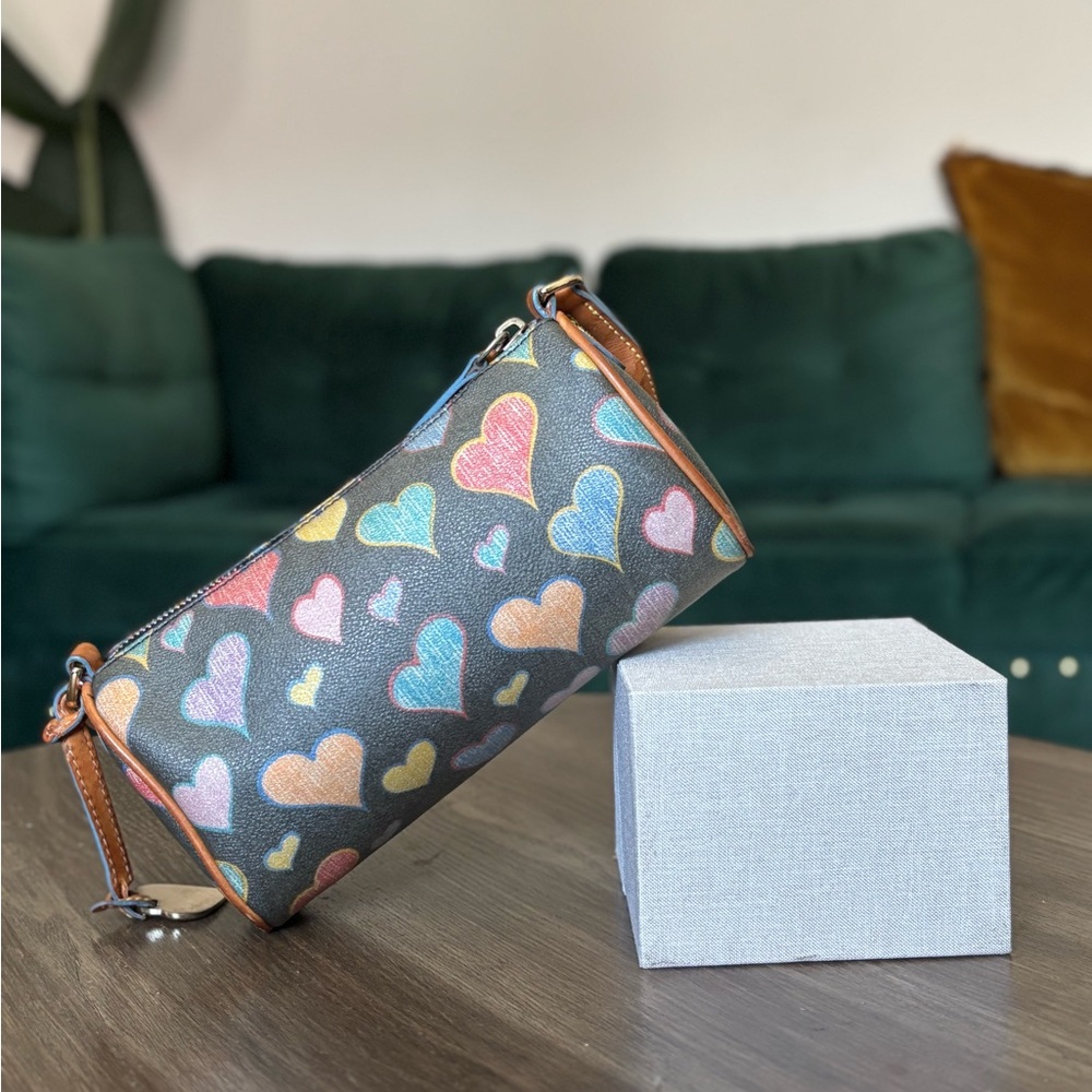 Dooney & Bourke Multicolor Heart Barrel Satchel